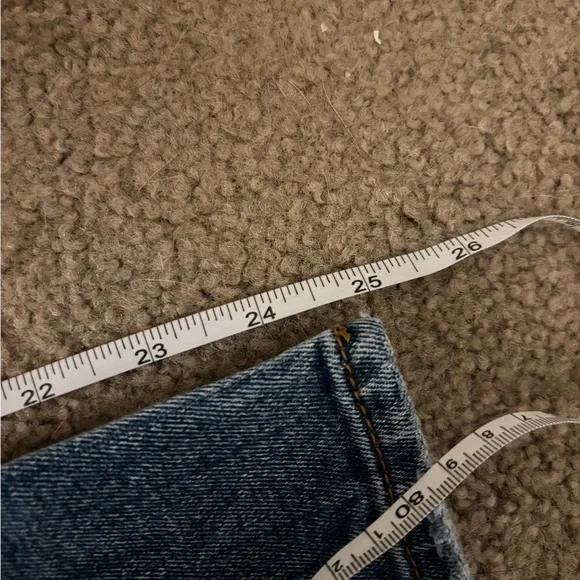 Abercrombie & Fitch Ankle Straight Ultra High Rise Blue Denim Jeans | Curve Love - Picture 8 of 8